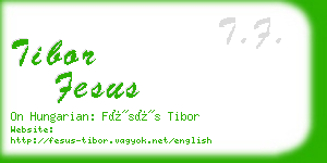 tibor fesus business card